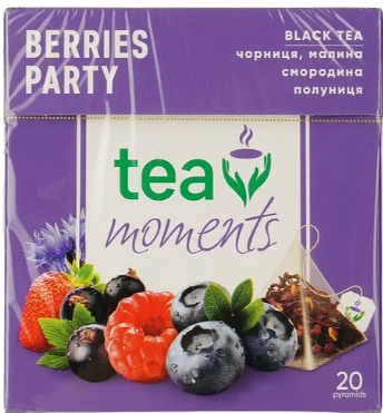 Чай чорний Tea Moments Berries Party, 20 пакетиків